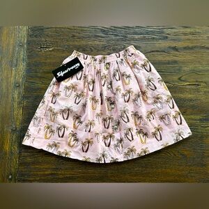 Palm Angels girls 12 palm tree skirt with buttons and pockets showroom chi